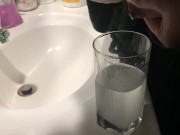 Lactating in a cup