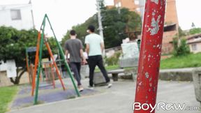 inked twink Noah Swith loves sucking young Melo princes cock