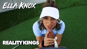 Nice-looking Ella Knox and Air Thugger at riding dick smut