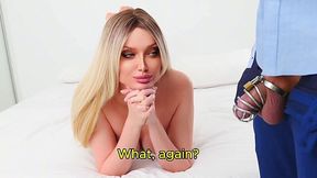 His wife is getting him caged. Good thing his mistress is there to help him