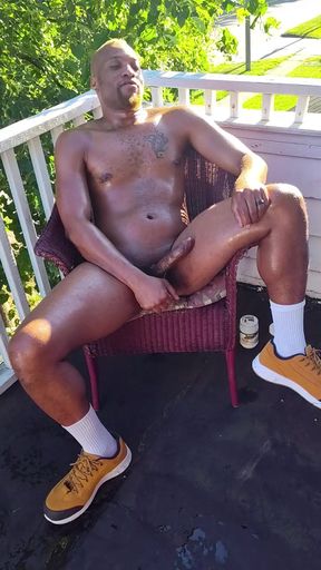 PUBLIC JERK OFF! KJ jerks on a busy street!