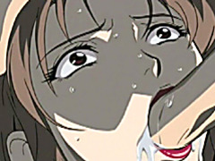 Bondage hentai blowjob and shoved pussy