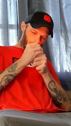Smoking and stroking compilation - smoke, big dick and cum   Clip 3