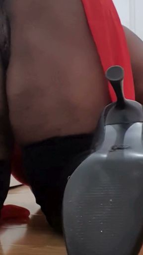 Ebony Boobs In Rope Bondage   Clip 1