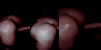 Taking it like a bitch femboy gets stuffed with big dildo until anal orgasm