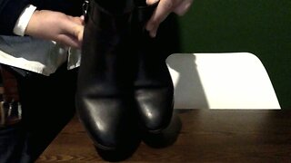 Cumming Girlfriend's Ankle Boots