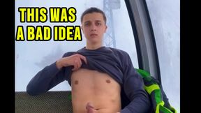 Twink Masturbates in Ski Gondola