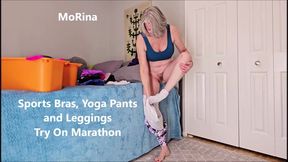 Sports Bras, Yoga Pants And Leggings Try On Marathon - MoRina spandex velour strip GFE chatting (mobile vers)