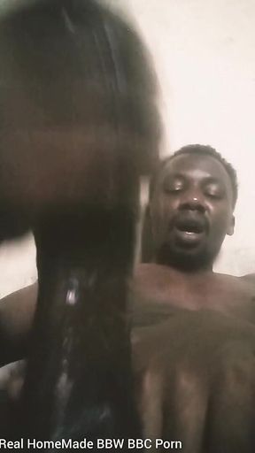 Oiled up Stroking My BBC Cumming Hard