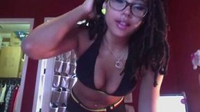 Majestic brown skin laffy taffy shows off her round teen butt