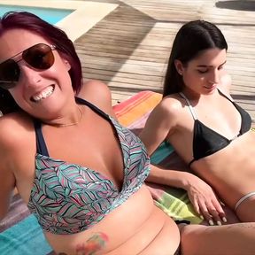 Vanessa and Candie have fun together and  then with a good cock