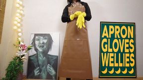 apron wellies and gloves