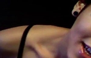 Tall brunette tranny webcam solo