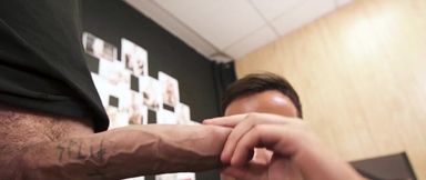 Tattoo dom is going to fuck Alex Neveo's sensitive ass