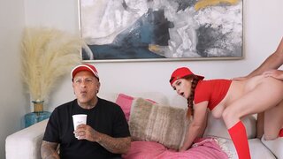 Charles Dera tries to fuck Odette Fox while watching baseball