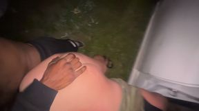 Roadside Head &amp; Facial - Blonde fucks bbc in public
