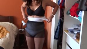 Stepson Records Me While I Dress and Show off in Lingerie, He Wants to Fuck Me