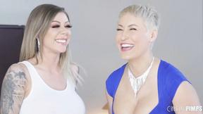 Erotic interview with inked blonde Karma Rx