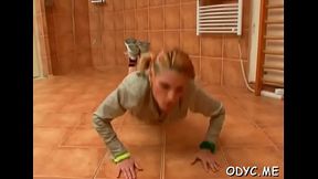 Donga visits mouth and swingeing blonde Zhanna'_s beaver