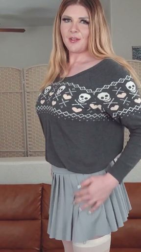 GROOBYGIRLS - Enjoy Ashley's Huge Hard Cock And Anal Masturbation   Clip 1