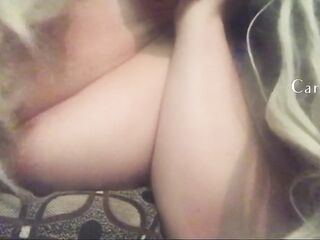 Playing with my boobs and bawdy talk in my ally’s living room!