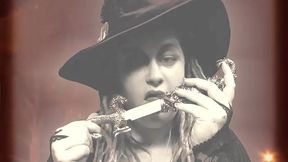 femcan witch lana fantasy knife sausage dildo play