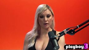 Beautiful big tits blonde MILF pornstar Kenzie Taylor satisfied herself