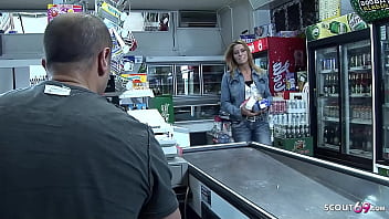 Nymphomaniac MILF get fucked by cashier in Public Store