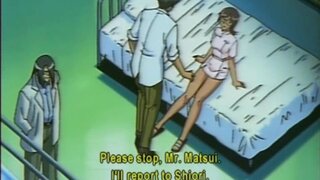 Naughty anime doctor squeezed her patient tits