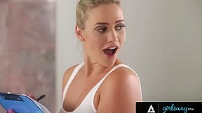 Mia Malkova And Angela White In Lesbian Patient Gets Full Body Exam From Busty Doctor