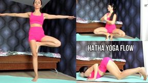 Sexy Yoga Flow in Short Shorts - Bare Legs, Bare Feet & Deep Stretches