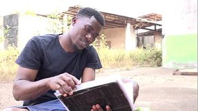 Teen ebony slut rides big dick in public with a big butt and big tits