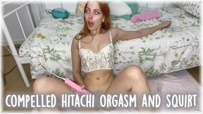 COMPELLED HITACHI ORGASM AND SQUIRT 10 minutes nonstop pussy overstimulation by Kitty Stepsis 1080 wmv