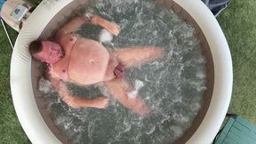 hot tub time with daddy, and a jerk session in the bushes after a piss