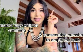 Almost 6 Days Without Cumming, 2 Consecutive Cumshots to Empty My Balls, My Cock Was Swollen.