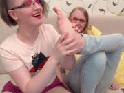 Tgirl+girl toe sucking and a footjob (teaser)