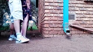 Fucking the next door wifey into the garden