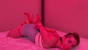 hogtied in red heels