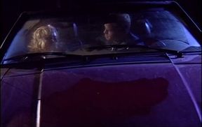 Whore blonde blowing cock in car