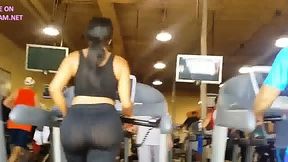 Amazing filthy treadmill booty