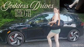 Goddess Drives The GTI In Little Black Sneakers