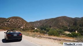 Stopping in the middle of the road for this hot TS