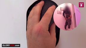 Poon Toy at the Gloryhole - Heterosexual Likes the Throat Nail