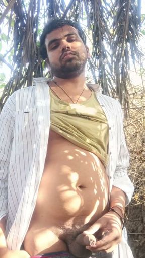 WHITISH cream peeing in forest alone   Clip 2