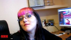 her name is ginger roze; her looks are colourful, and her age is 21!