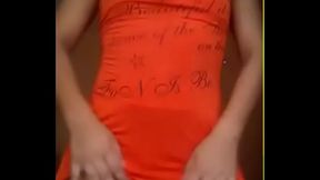 Eu Dan&ccedil_ando De Vestido Curto Mostrando A Calcinha