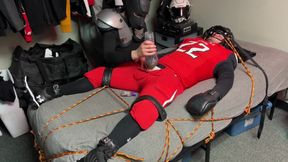 Captured And Bound Football Player