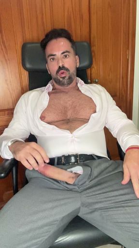 I Masturbate at Home While Wearing a Suit, Right After I Get Home