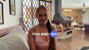 Big Booty Latina Came for Casting, Endeds up on Her Knees! Sloppy Rimjob and Cum Swallow - pov blowjob