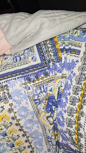 Step mom without panties under dress in bed with step son naked
